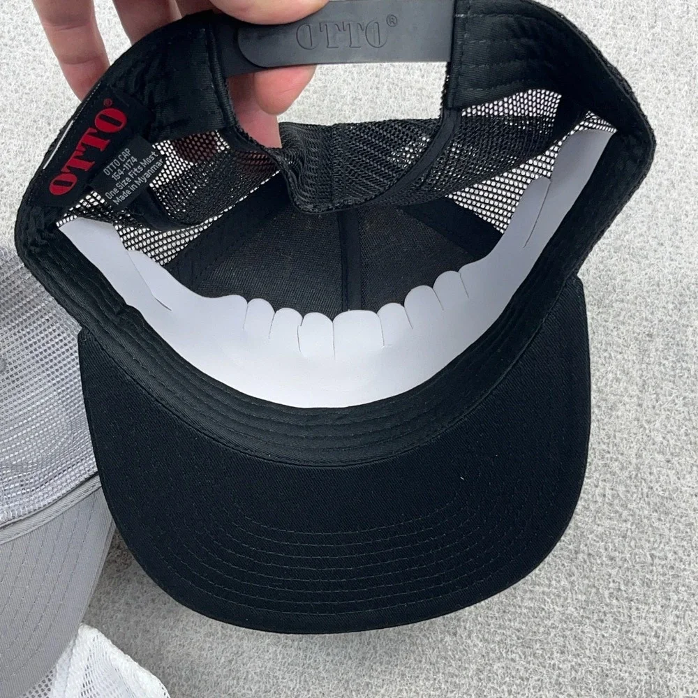 Otto Blank Trucker Hat Lot Cap Snapback Cork Front Mesh Back Retro Deadstock